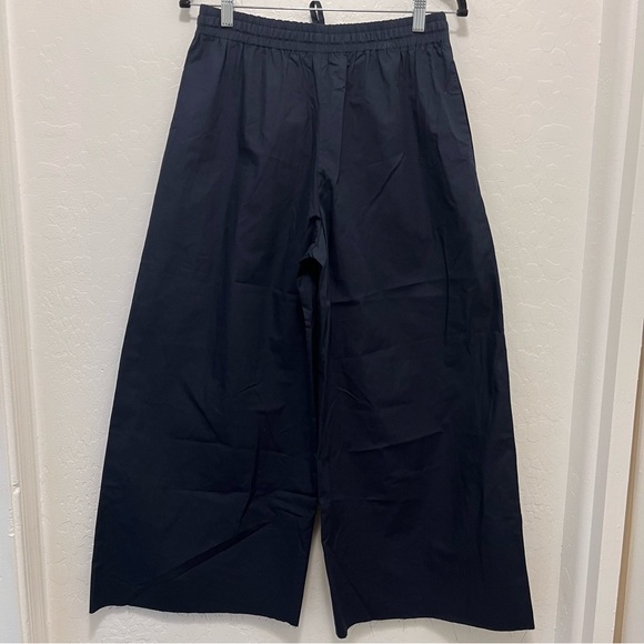 ZARA Women’s Cotton Wide Leg Pant Sz S Drawstring, Raw Hem - Picture 4 of 5